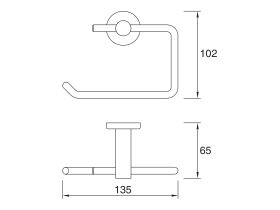 Mizu Drift Loop Toilet Roll Holder Chrome