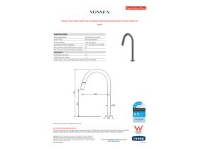 Specification Sheet - Sussex Pure Sink Outlet Pull Out Spray PVD Brushed Gunmetal (4 Star) Lead Free