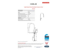 Specification Sheet - Nobili Flag Pull Out Sink Mixer Chrome (4 Star)