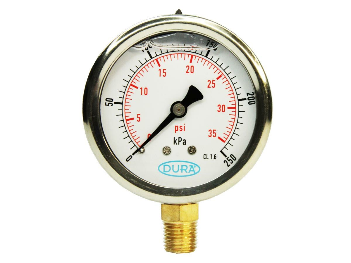 Dura Pressure Gauge Liquid 63mm 250kPa