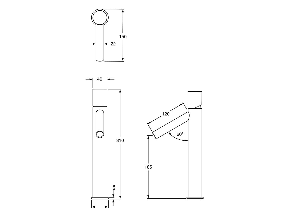 Sussex Pure Extended Basin Mixer Tap (6 Star)