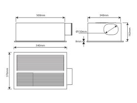 Kado Lux 2 in 1 Fan Heater & Exhaust
