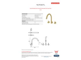 Specification Sheet - Scala Wall Spa Set Curved PVD Brushed Gold Lead Free