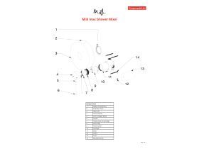 Component Listing - Milli Inox Shower Mixer Tap Stainless Steel