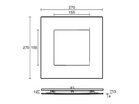 Kado Lux HiFlow LED Inline Exhaust System Square