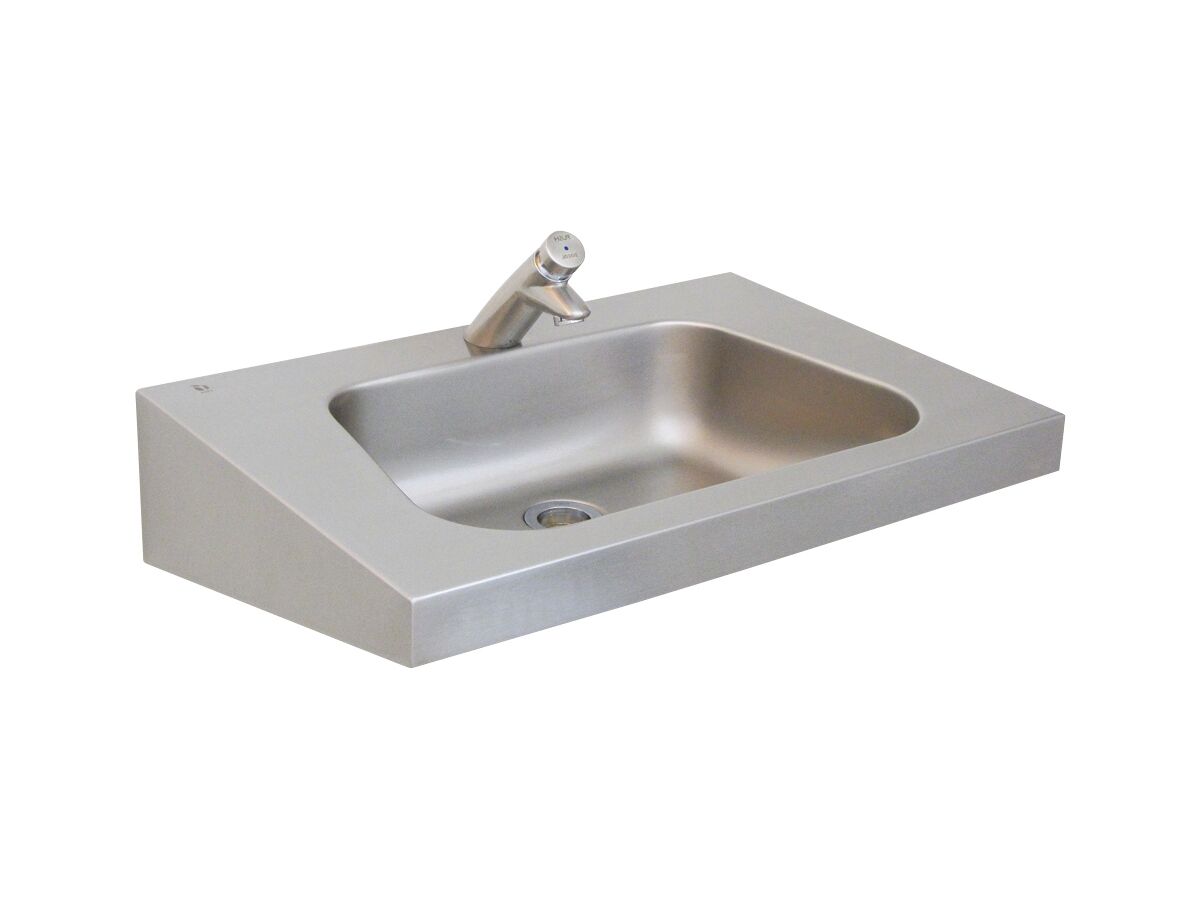 RBA Heavy Duty Wall Basin 1 Taphole Stainless Steel
