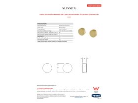 Specification Sheet - Sussex Pure Wall Top Assembly with Linear Textured Handles PVD Brushed Gold Lead Free