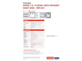 Technical Guide - Franke RPX 651 1 & 1_3 and Drainer Only