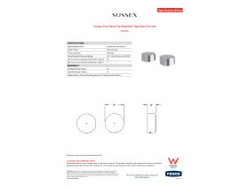 Specification Sheet - Sussex Pure Basin Top Assembly Taps Satin Chrome