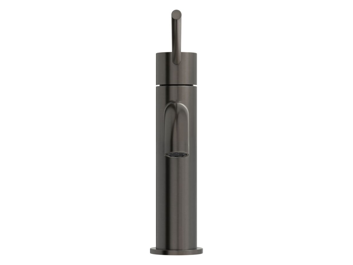 Supporting Image 2 - Mizu Drift Basin Mixer Curved Spout with Extended Lever Tap Brushed Gunmetal (6 Star) Lead Free