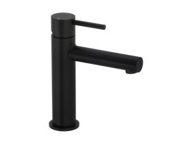 Mizu Drift Basin Mixer Straight Spout Matte Black (6 Star)