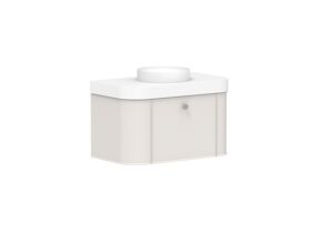Supporting Image - Kado Era Double Curve All Drawer 900mm Wall Hung Vanity Centre Basin 90mm Durasein Top Feather Grey