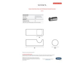 Specification Sheet - Sussex Scala Robe Hook LUX PVD Brushed Smoked Gunmetal