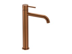 Hero - Mizu Drift Extended Basin Mixer Curved Spout Brushed Bronze (6 Star) Lead Free