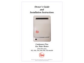 Installation Instructions - Rheem Continuous Flow Hot Water Systems