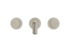 Supporting Image 2 - Mizu Drift Dial Wall Basin/Bath Set 200mm Brushed Nickel (6 Star) Lead Free - Front