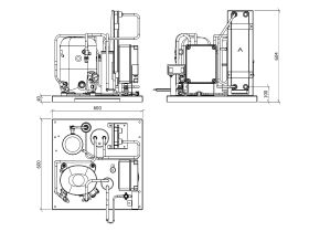 Tecumseh EVO-Aqua Water Cooled Condensing Unit R404A FH2480ZBR-HE 1 Phase