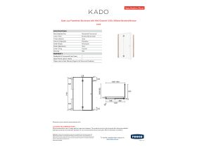 Specification Sheet - Kado Lux Frameless Enclosure with Wall Channel 1200 x 900mm Brushed Bronze