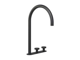 Hero - Faucet Strommen Vara Disc Hob Extended Basin Hostess Tap System Right Hand Matte Black (6 Star) Lead Free