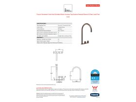 Specification Sheet - Faucet Strommen Vara Fin Hob Extended Basin Hostess Tap System Right Hand Armada Bronze (6 Star) Lead Free