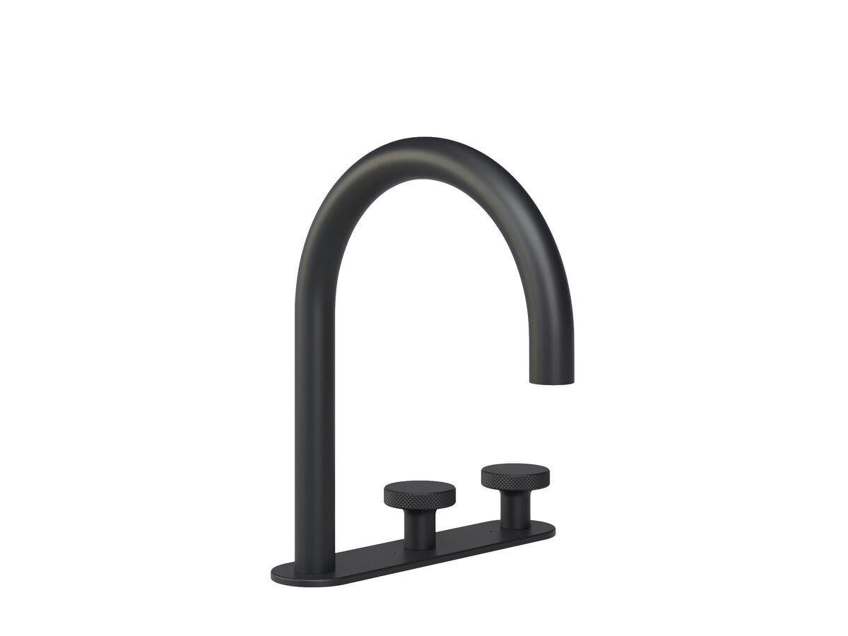 Hero - Faucet Strommen Vara Disc Hob Basin Hostess Tap System Right Hand Matte Black (6 Star) Lead Free