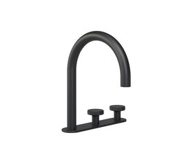 Hero - Faucet Strommen Vara Disc Hob Basin Hostess Tap System Right Hand Matte Black (6 Star) Lead Free