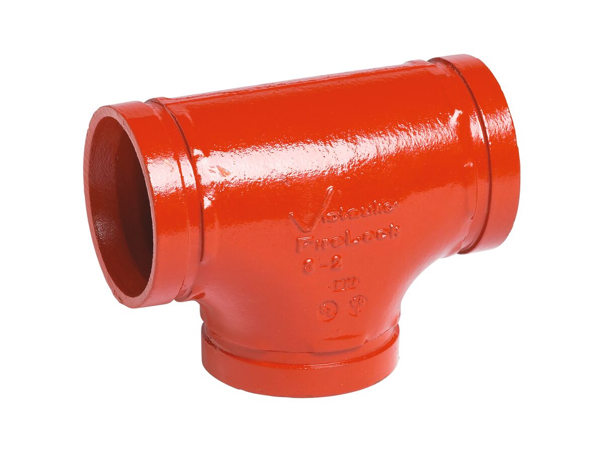 Victaulic Roll Groove Tee Painted 50mm