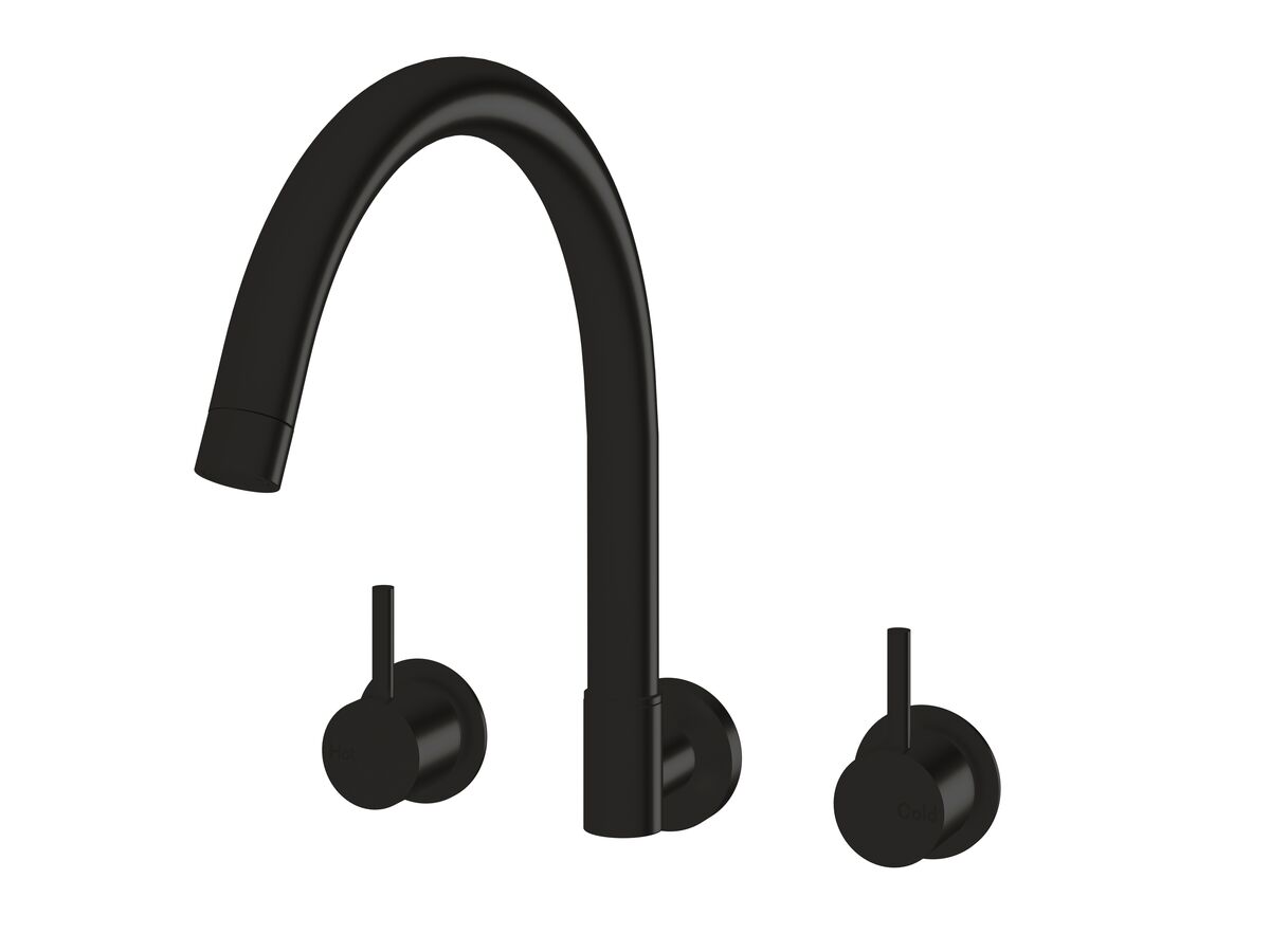 Hero - Sussex Scala Wall Spa Set Curved LUX PVD Matte Opium Black