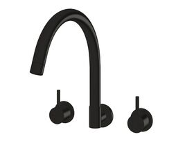 Hero - Sussex Scala Wall Spa Set Curved LUX PVD Matte Opium Black