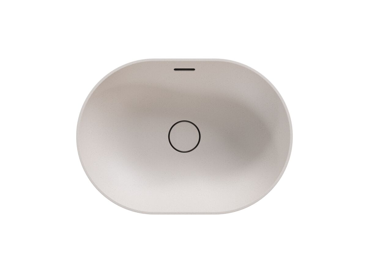 Supporting Image - Omvivo Villa Thin Edge Oval Semi Inset Basin 485mm Island Sand