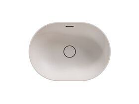 Supporting Image - Omvivo Villa Thin Edge Oval Semi Inset Basin 485mm Island Sand