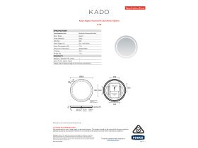 Specification Sheet - Kado Aspect Round Veil LED Mirror 600mm
