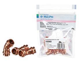 >B< Maxipro Elbow 45 Degree x 3/4" Bag of 3