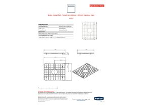 Specification Sheet - Memo Harper Sink Protect Grid 300mm x 370mm Stainless Steel