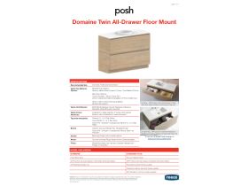 Technical Guide - Posh Domaine All Drawer Twin Floor Mounted Vanity