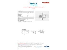 Specification Sheet - Roca Diverta Vanity Basin No Taphole 500mm x 380mm White