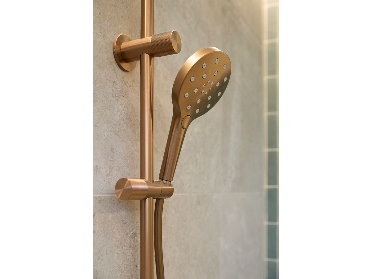 In Situ - Milli Marq Edit Twin Rail Shower Brushed Bronze (3 Star)