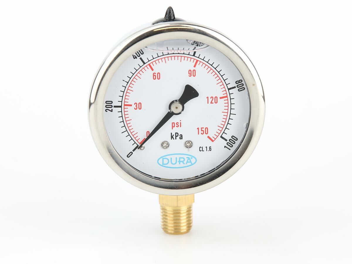 Dura Pressure Gauge Liquid 63mm 1000kPa