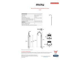 Specification Sheet - Mizu Drift Floor Mounted Bath Mixer Kit Chrome
