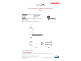 Specification Sheet - Sussex Scala Straight Toilet Roll Holder Brushed Gunmetal