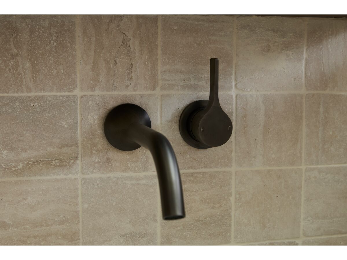 In Situ - Milli Oria Wall Basin Mixer Outlet System 215mm PVD Brushed Gunmetal (5 Star)
