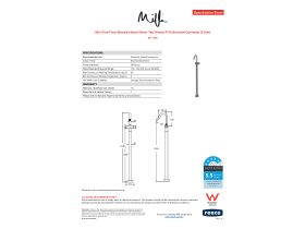 Specification Sheet - Milli Pure Floor Mounted Basin Mixer Tap Trimset PVD Brushed Gunmetal (5 Star)