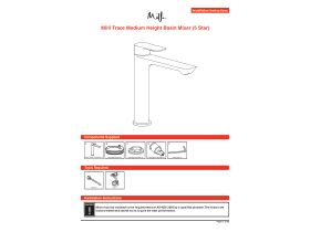 Installation Instructions - Milli Trace Medium Height Basin Mixer (5 Star)