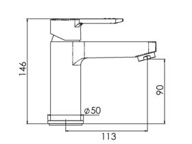 Nobili New Road Basin Mixer Black / Chrome (4 Star)