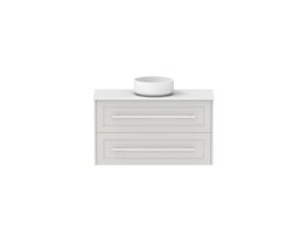 Hero - Kado Lux Ensuite All Drawer Twin 900mm Wall Hung Centre Basin 12mm Durasein Top