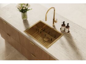 In Situ - Memo Zenna Extended Single Bowl Sink Nanoplated Brass
