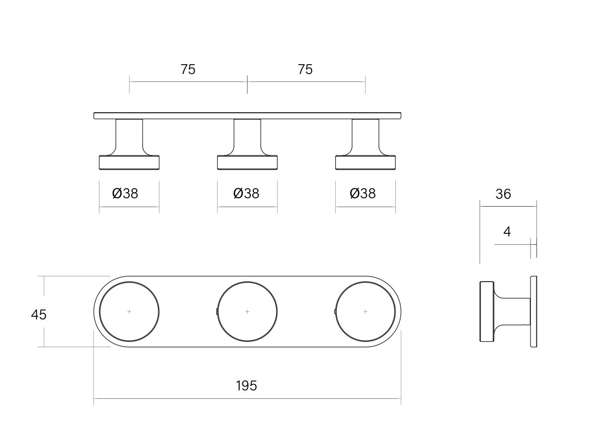 Technical Drawing - Faucet Strommen Vara Disc Wall Top Assembly with Diverter Lead Free