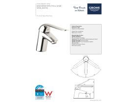 Technical Guide - GROHE Eurosmart New Basin Mixer 170mm Lever Chrome (5 Star)