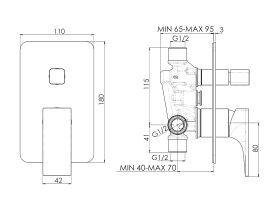 Milli Zato Shower Mixer and Diverter