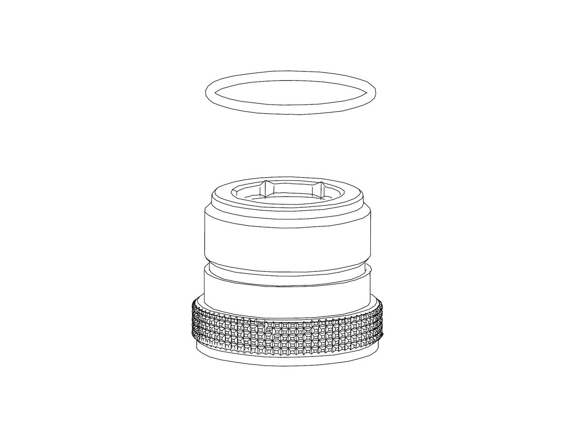 Hero - Milli Etch Basin/Bath Wall Retainer 19mm Assembly Chrome